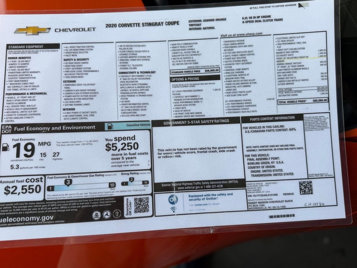 2020 Chevrolet Corvette Stingray Coupe 2LT - Image 18